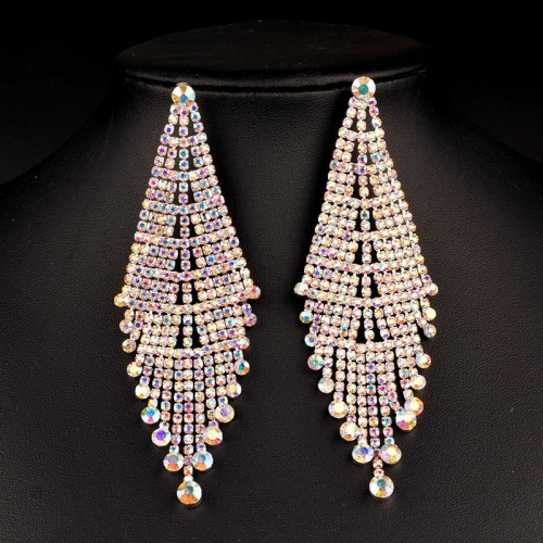 Pendientes -Cristal AB- Dorado Pendientes -Cristal AB- Dorado