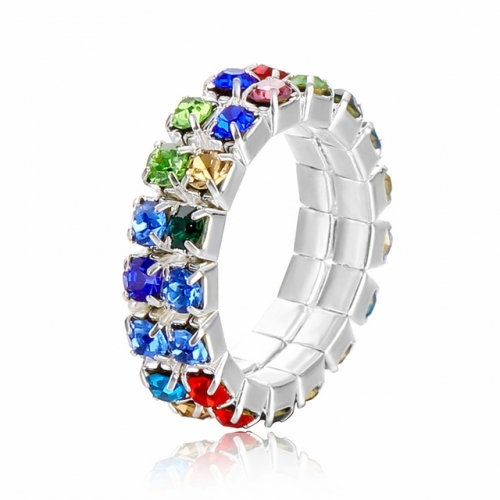 Anillo Elástico (2) -Cristal Multicolor-